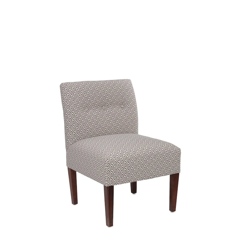 Přechodová sametová židle s knoflíky