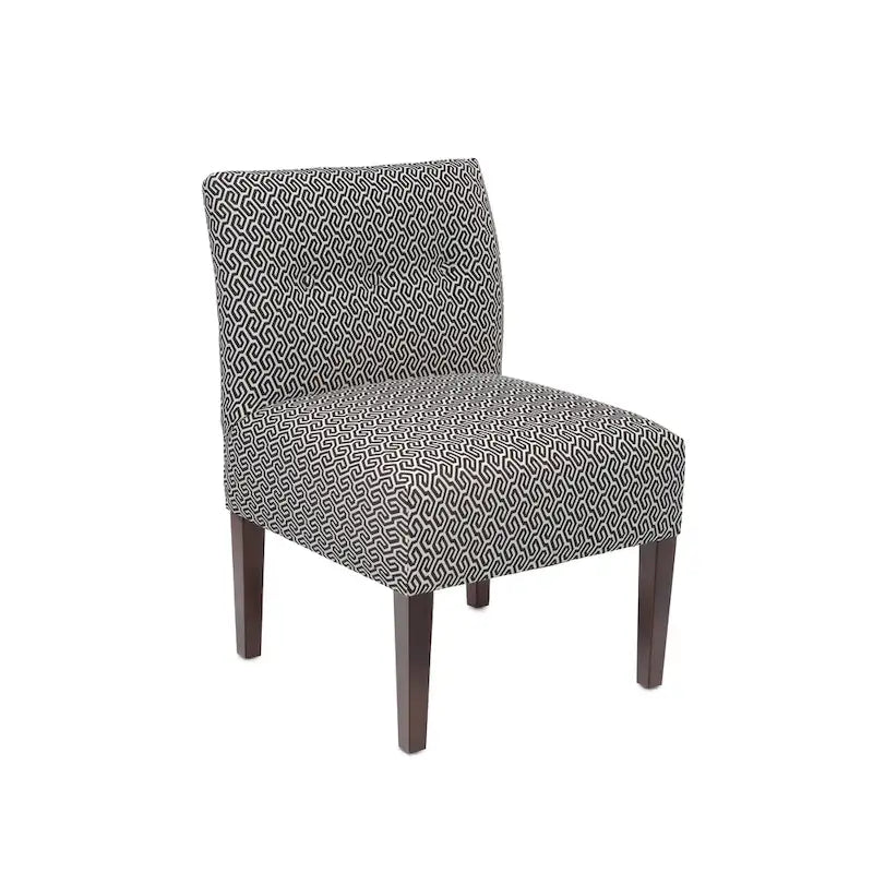 Přechodová sametová židle s knoflíky