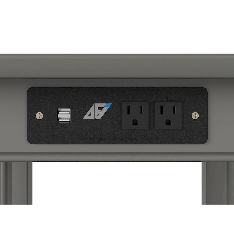 Koncový stolek Mission s USB nabíjecí stanicí, šedý