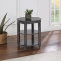 3-Shelf Round End Table