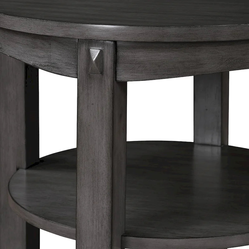 3-Shelf Round End Table
