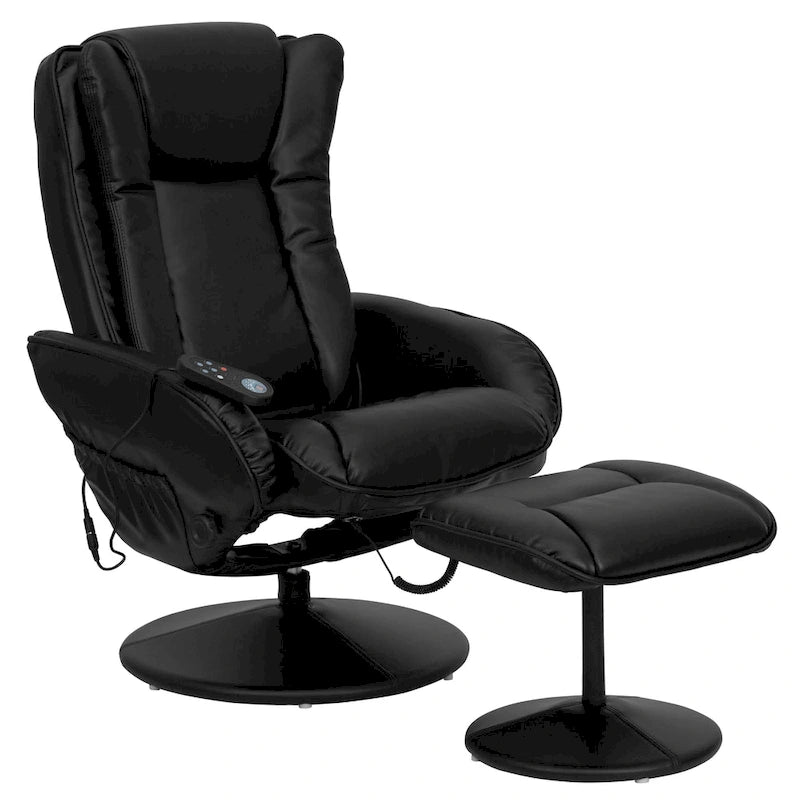 Masážní polohovatelné křeslo s podnožkou