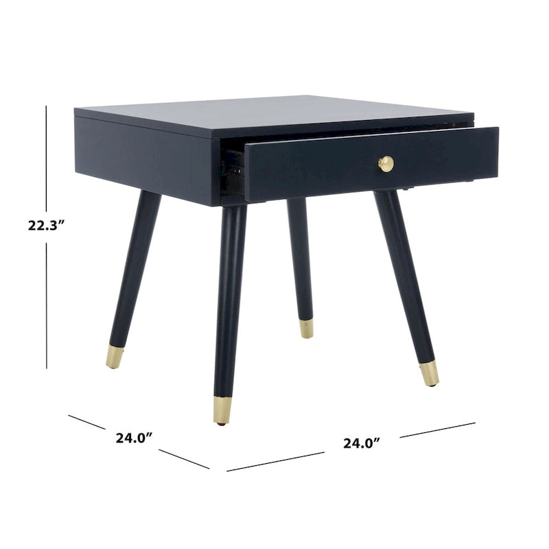 Odkládací stolek Mid-Century Gold Cap – 61 cm (š) x 61 cm (h) x 56 cm (v)