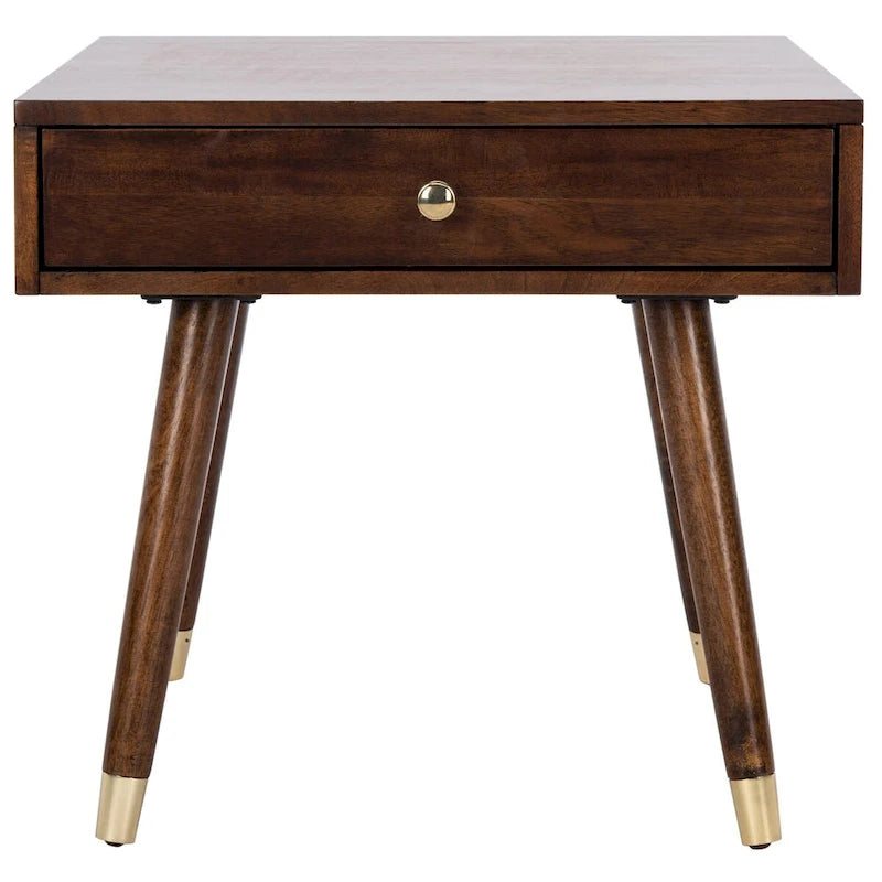 Odkládací stolek Mid-Century Gold Cap – 61 cm (š) x 61 cm (h) x 56 cm (v)