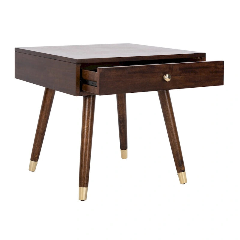 Odkládací stolek Mid-Century Gold Cap – 61 cm (š) x 61 cm (h) x 56 cm (v)