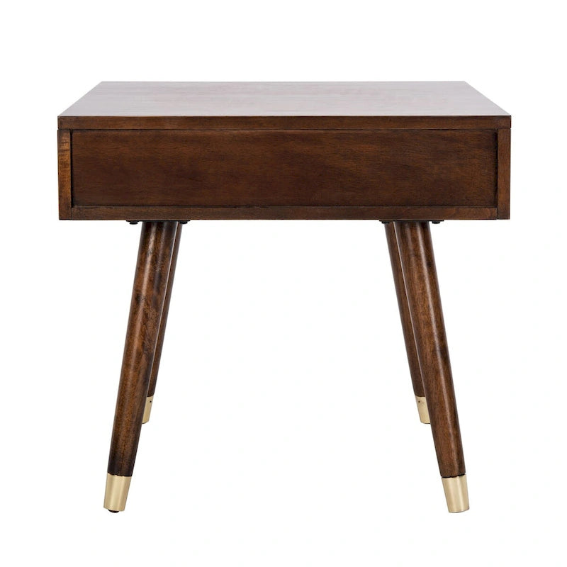 Odkládací stolek Mid-Century Gold Cap – 61 cm (š) x 61 cm (h) x 56 cm (v)