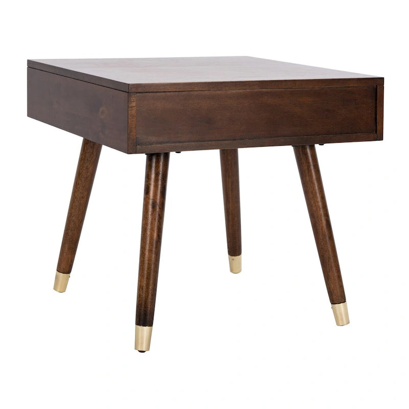 Odkládací stolek Mid-Century Gold Cap – 61 cm (š) x 61 cm (h) x 56 cm (v)