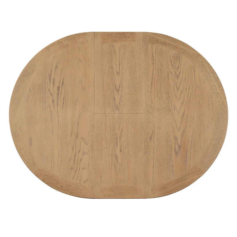 54" Farmhouse Oval Extendable Dining Table