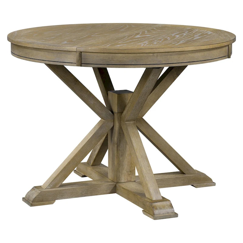 54" Farmhouse Oval Extendable Dining Table