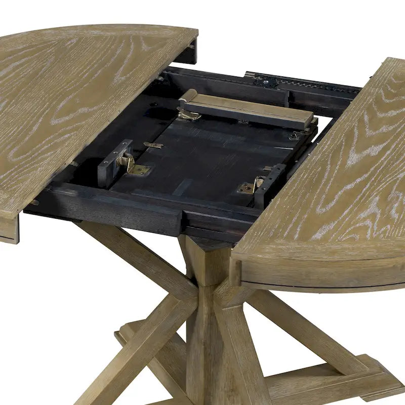 54" Farmhouse Oval Extendable Dining Table