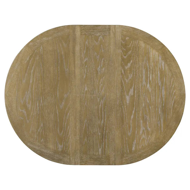 54" Farmhouse Oval Extendable Dining Table