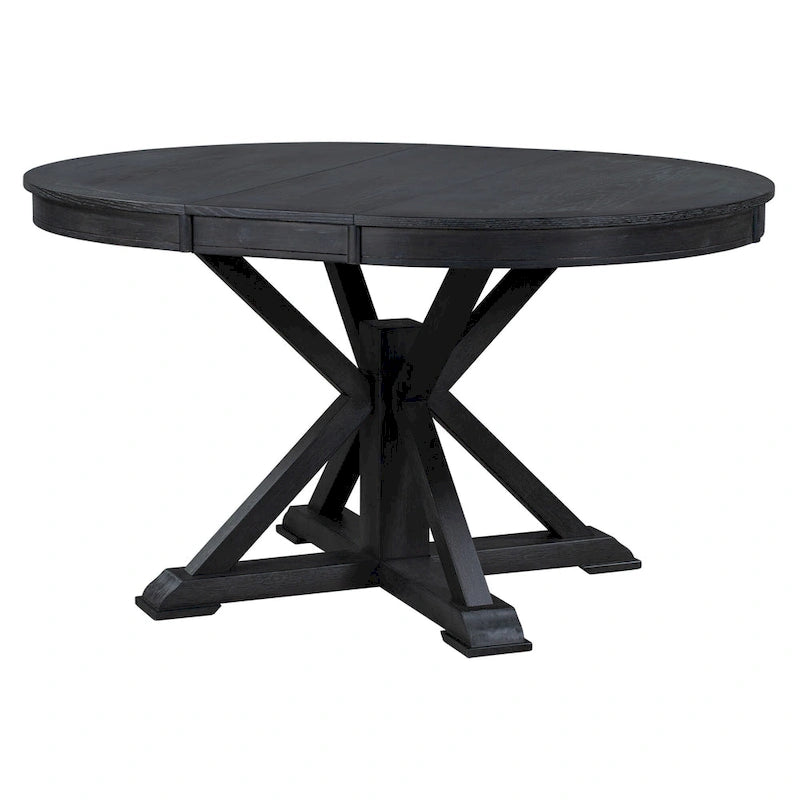 54" Farmhouse Oval Extendable Dining Table