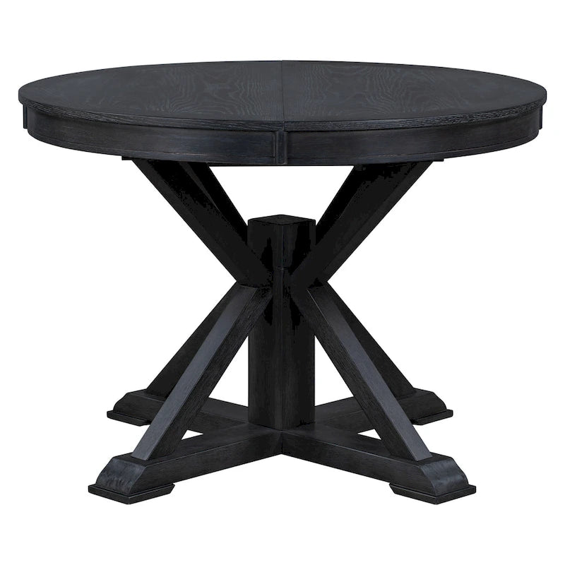 54" Farmhouse Oval Extendable Dining Table