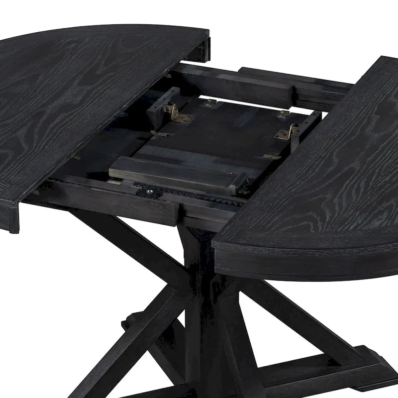 54" Farmhouse Oval Extendable Dining Table