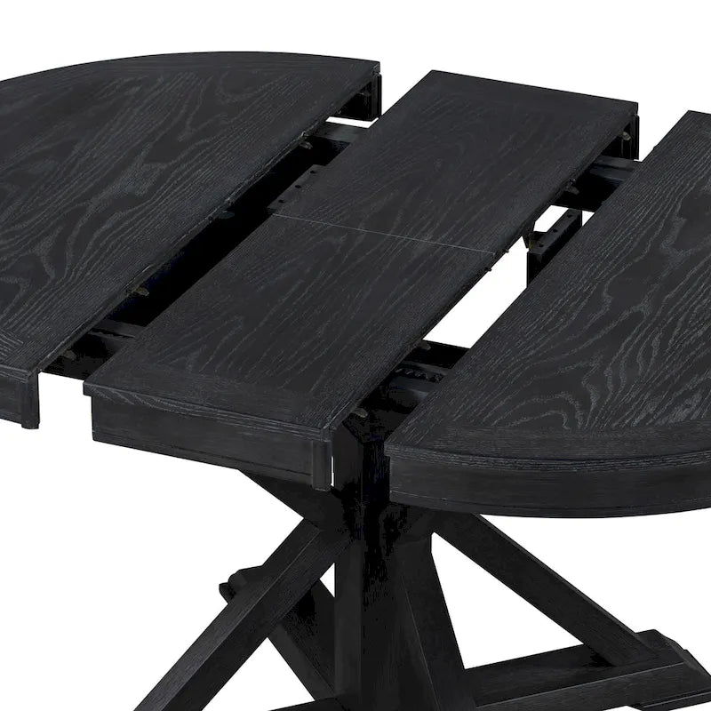 54" Farmhouse Oval Extendable Dining Table